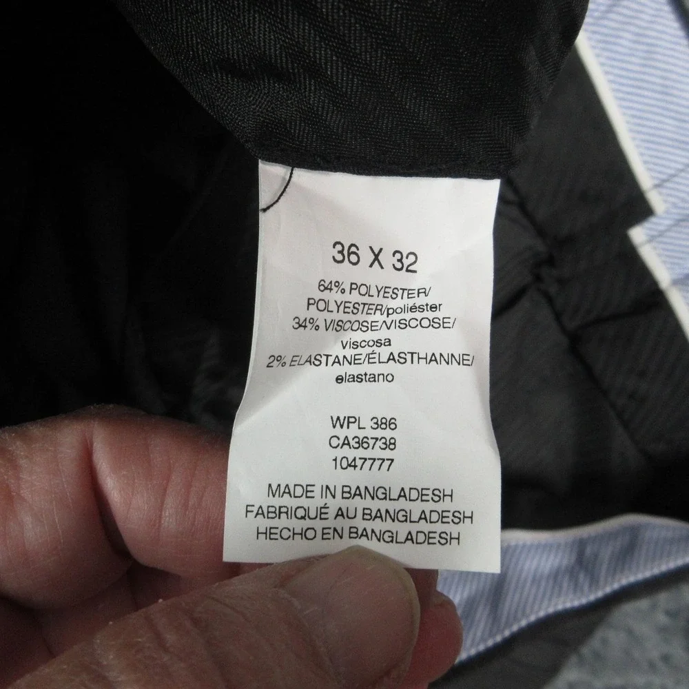 J.M. Haggar Dress Pants Mens 36x32 Charcoal Classic Fit Premium Flex 37x32 NWT